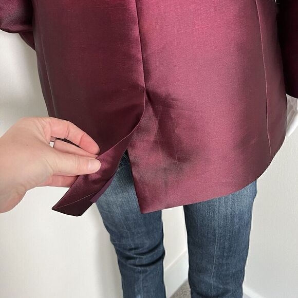 Carlisle Collection Womens Blazer Jacket Size 2 Pink Ombre Single Button Dip Dye - Picture 8 of 9